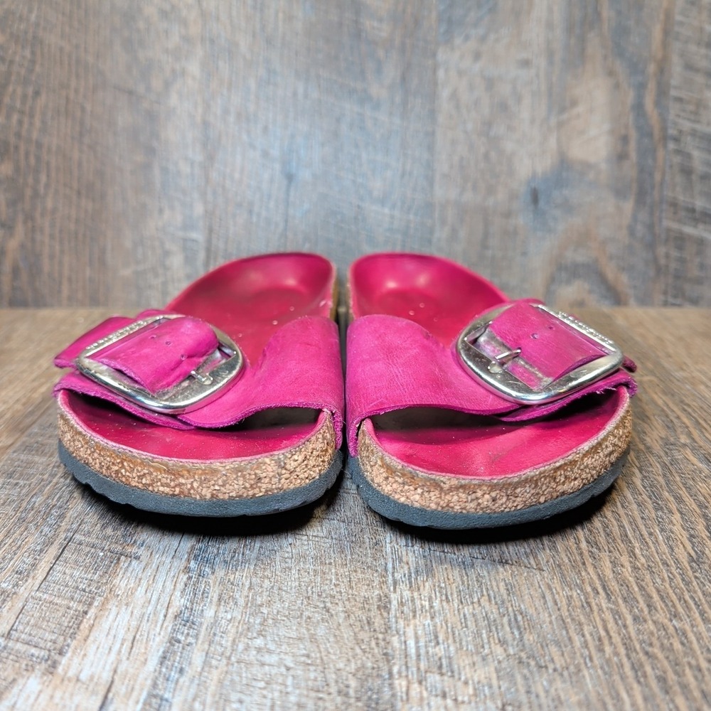 Birkenstock Madrid Big Buckle Festival Fuchsia Natural Oiled Womens EU 40 US 9 - Picture 3 of 14